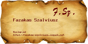 Fazakas Szalviusz névjegykártya